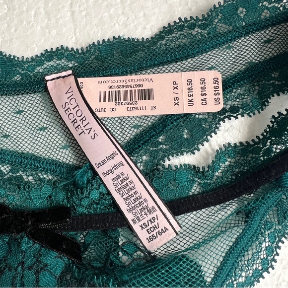 Victoria secret Dream Angels Green Lace Thong panties NWT Size XS - Picture 3 of 4